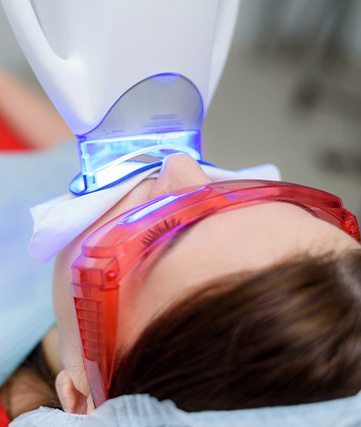 In-office teeth whitening treatment